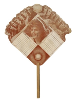 1910 "Captains" Pictorial Die-Cut Fan - Sepia Version